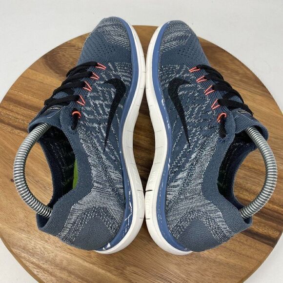 Nike Free 4.0 Flyknit Men\'s 8 Athletic Running Sneaker Shoes Blue 717075-403 main image 4